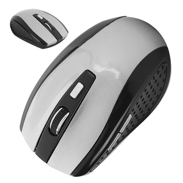 Trådlös Mus Notebook Dator Optisk Speltillbehör med Justerbar DPI 250HzSilver