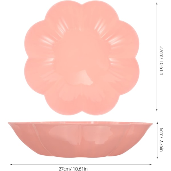 4 kpl Kukkakuvioisia Snack-hedelmälautasia Snack-tarjottimia Kulhoja Ruokailuvälineitä Makeis-tarjottimia Ruokavarastointilautasia Alkuruokatarjottimia Jakajatarjottimia Kotijuhliin Vaaleanpunainen