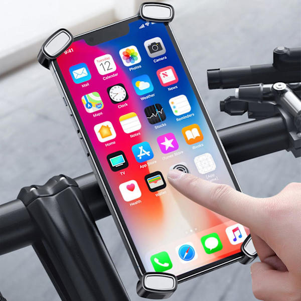 Universal Telefonholder Cykelholder Med 360 Rotation Til 3,5-6,5 Tommer