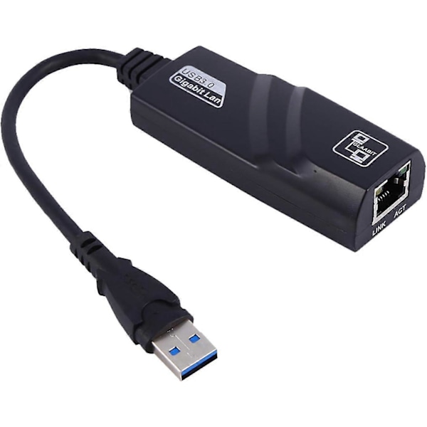 Usb 3.0 Kablet Nettverkskort, Usb 3.0 Gigabit Nettverkskort Uten Leser 10/100/1000m Usb 3.0 Til Rj45 Nettverksadapter Gigabit Ethernet Kablet Lan For Os