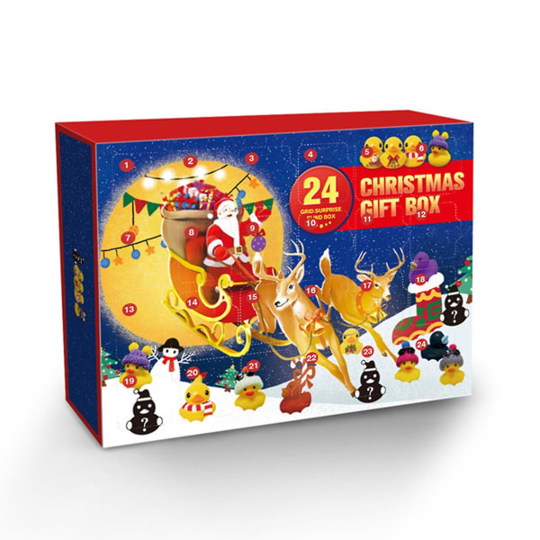 24 Grids Gummi Juleand Adventskalender Kreativ Float Peeping Sound And Til Baby Børn Fødselsdagsgaver