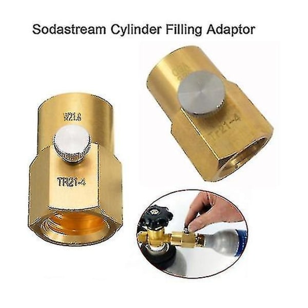 Tr21-4 - CGA320/W21.8 Soda Makes -sylinterisovittimen liitäntä, messinki C5
