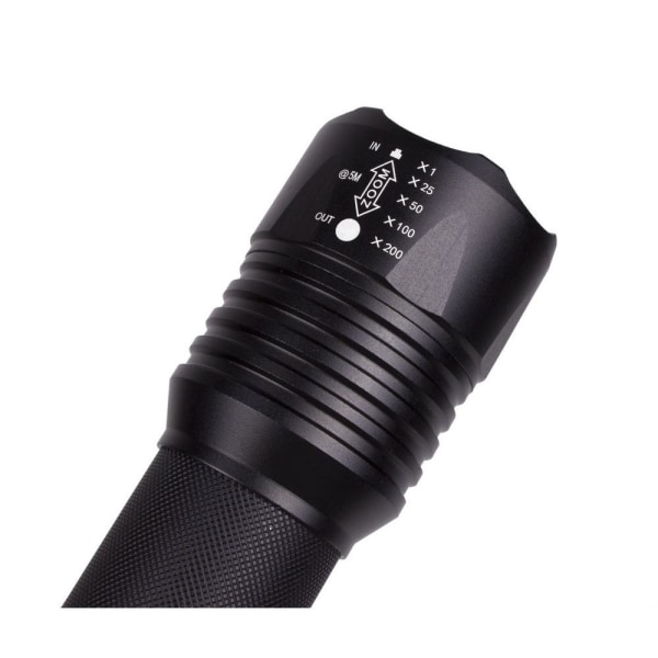 LED-ficklampa - 10W / 1000 lm - Kompakt Lampa black