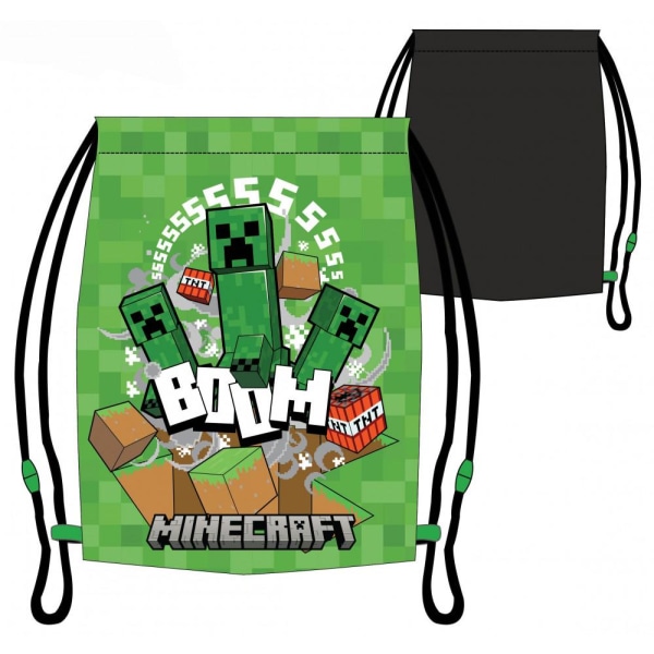Minecraft Creeper BOOM Gym Bag Skoveske 36cm multicolor