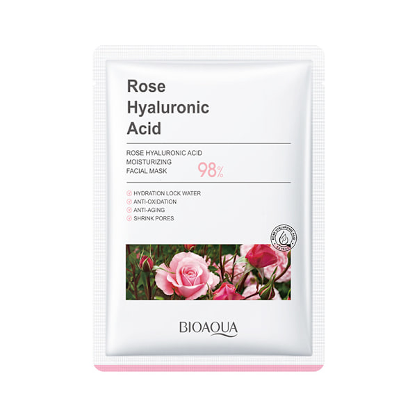 10 kpl BIOAOUA Rose Hyaluronic Acid VE -naamioita Rose 10 pcs