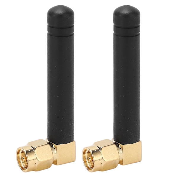 2 stk. WIFI Antenne SMA Han Indre Nåle 315MHz 3DBI Vandafvisende 50W 360 Drejelig Led Network Antenne Albuehoved