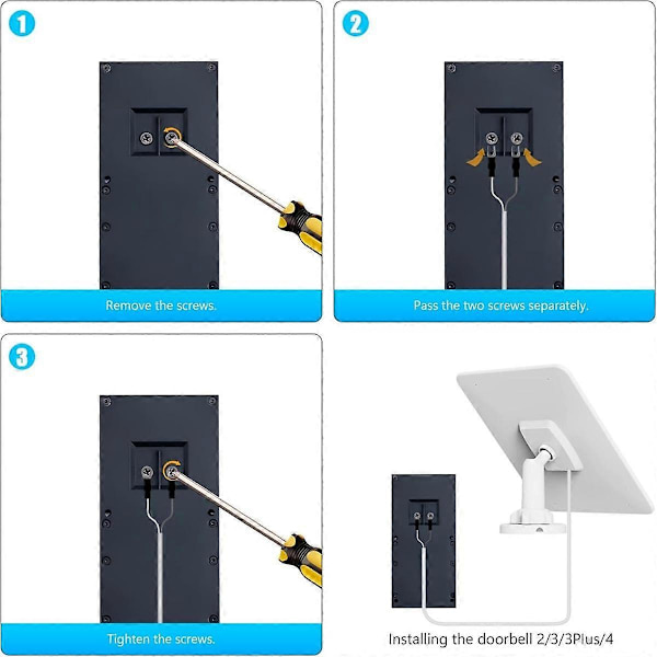 Solpanel til Ring Dørklokke, 5W Solpanel til Ring Videodørklokke 2, Videodørklokke 3, Videodørklokke