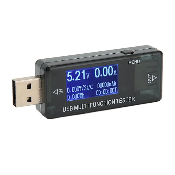 USB-strömmätare med hög noggrannhet och LCD-display - USB-testare för spännings- och strömmätning 0-5,5A 4-30V