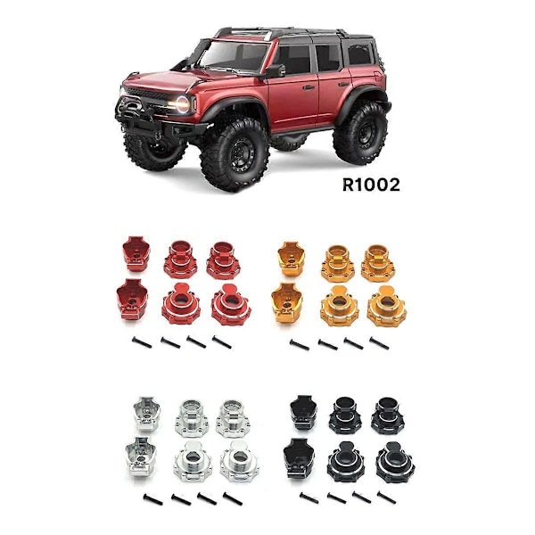 RC Bil Uppgradering Bakaxel Kopp Kit för 1/10 TRX4 HUANGBO 1/10 R1001 R1002 R1003 RC Bil Uppgraderingsdelar Svart