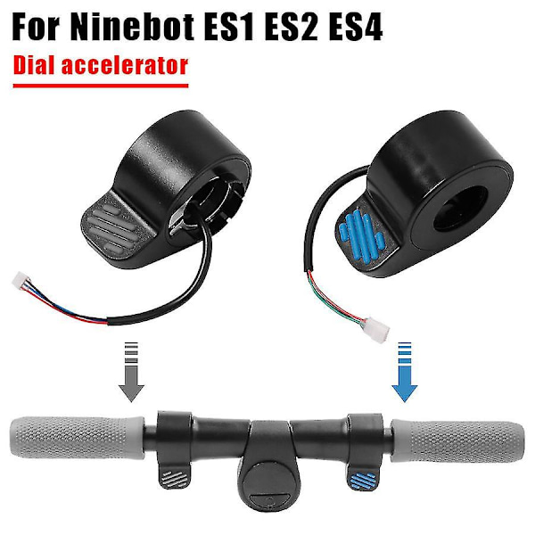 2 stk Industriell Scooter Akselerator Svart Elektrisk Scooter Finger Tommelhastighetsgass For Ninebot Es1/es2/es3/es4 Elektrisk Scooter