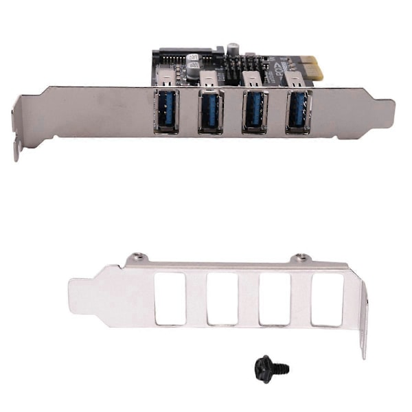 PCI-E - USB3.0 laajennuskortti 4-porttinen 2U/4U kotelo Dual Power Supply 5Gbps nopeudella tukee PCI-E X1 X