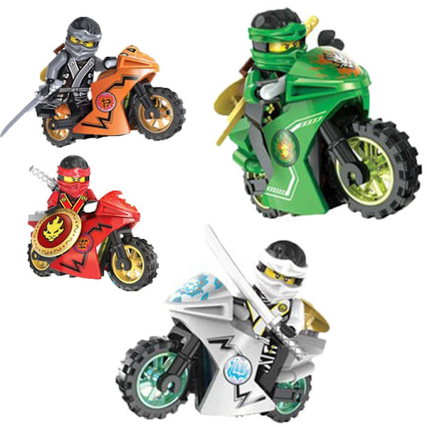 Phantom Ninja Whirlwind Motorcykel Byggeklodser Mand Lille Partikel Samlet