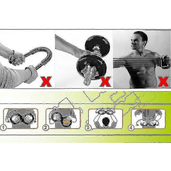 20 kg Tung Handgrepp Gym Power Fitness Handled 8 Form Muskel Underarm Träningsutrustning