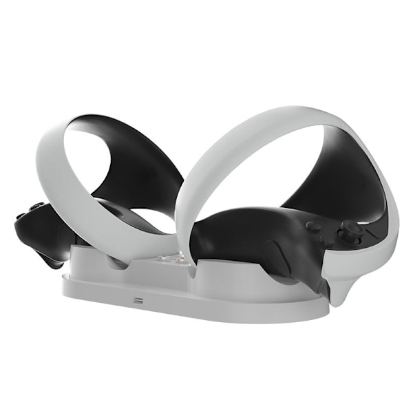 Kompatibel med PS5 VR2 Spelkontroll med LED-ljus Laddningsställ Bärbar Kontroll Dubbel Laddare