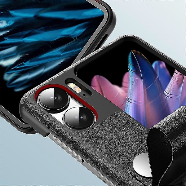 PU-læder etui kompatibelt med Find N2 Flip 5G Smartphone