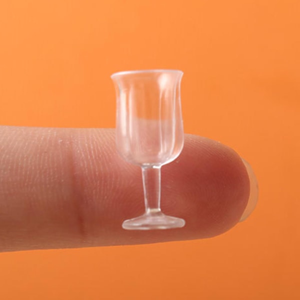 10 stk 1:12 Dukkehustømmer Realistisk Utseende DIY Mini Vinkopp Goblet Modell Leketøy Fotorekvisitt