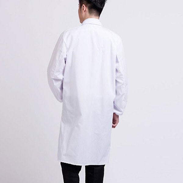 Hvid laboratoriefrakke Læge Hospital Scientist School Fancy kjole kostume til studerende XL