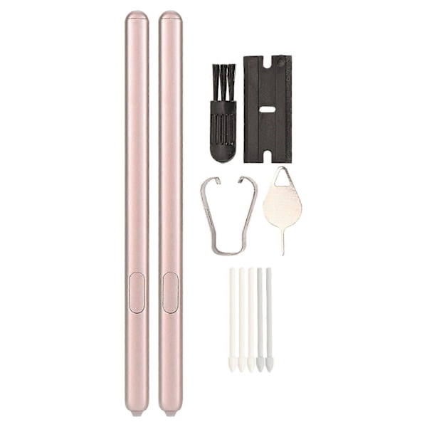2 stk. Tablett-penn med 5 utskiftbare spisser Magnetisk rask respons for Galaxy Tab S6 SM?T860 SM?T865 Roserød