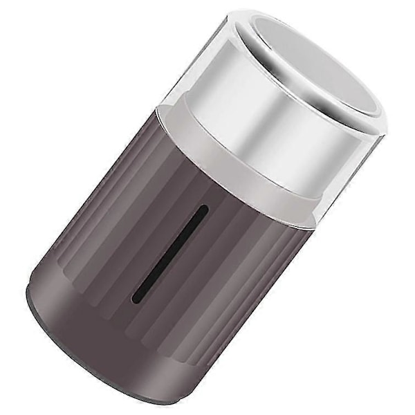 Mini Pulverkvarn, Elektriska Matberedare, Mini Elektrisk Kvarn Plast Rostfritt Stål Stark Effekt Tryckknapp EU 220V för Resor (Brun)