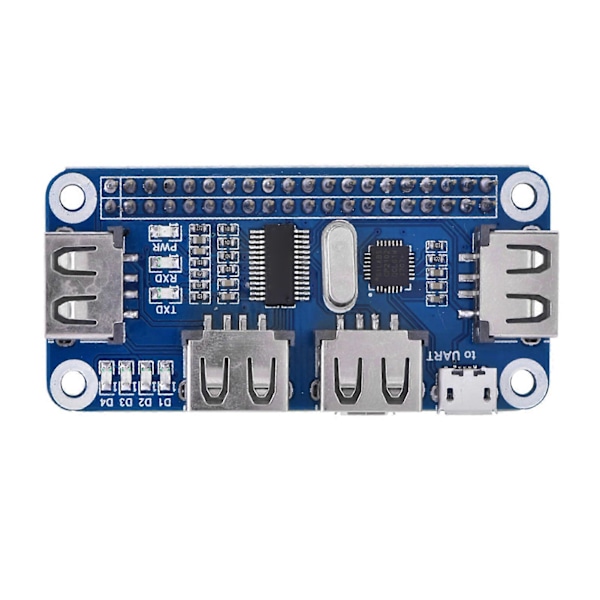 USB til UART Onboard 4-ports USB HUB HAT for Raspberry Pi B+ / 2B / 3B / Zero Zero W