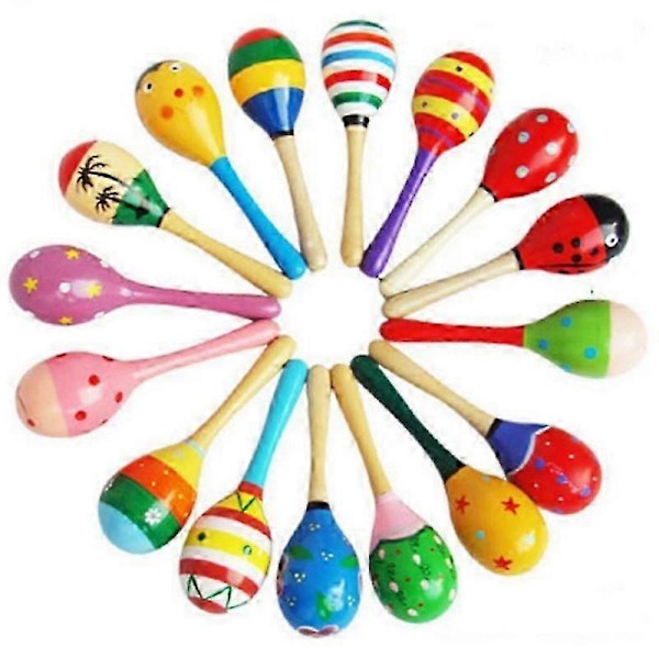 10 STK Tre Maracas Ristende Shaker Percussion Barn Musikkleketøy Gave, Maracas 10, 36 måneder u