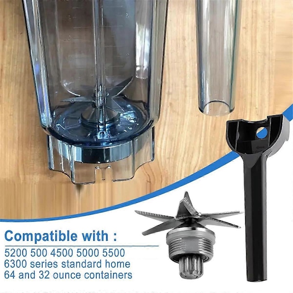 Blender Våt Bladmontering Ersättningsdel för 5200-serien Standard Blender Mixer Hushåll 64 32 Oz Behållare