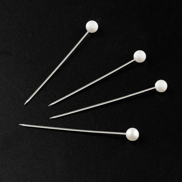 Trycknålar, kartnålar 200 st 1,5 i Pearlized Ball Head Pins Raka pinnar Synålar för gör-det-själv-sypyssel