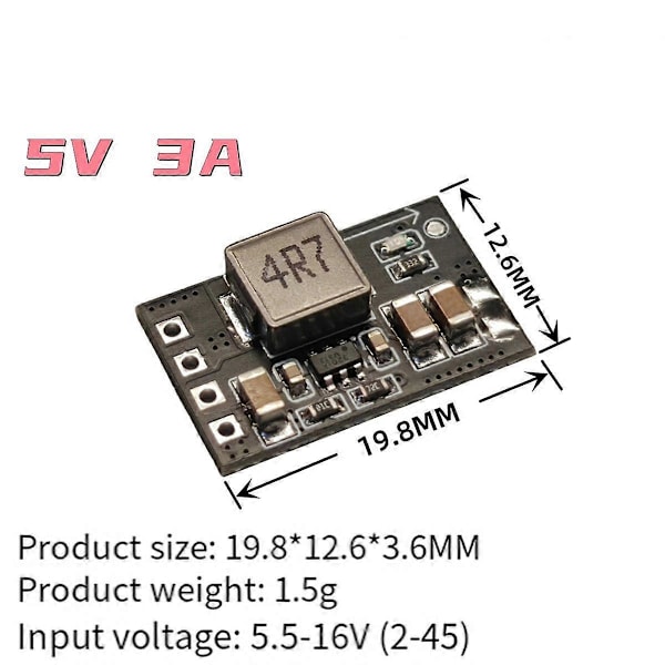 5V3A Mini UBEC Kytkinmoduuli UAV Mallilentokone Kaukosäädin Auto Sähköinen Jännitteensäädinmoduuli