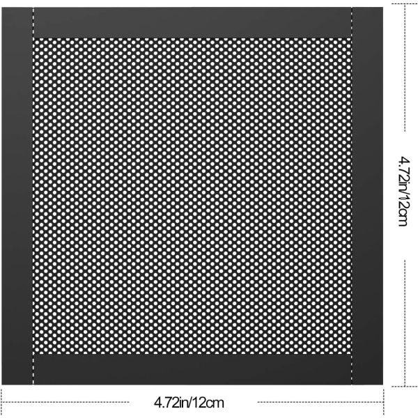 120 mm dammfilter för datorkylfläkt, [4-pack] Magnetisk ram PC-fläkt Mesh PC-kylfilter PVC Dammtät cover Datorfläktgrillar - svart