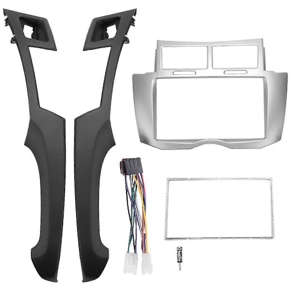 2 Din Bilstereo Ram Trim Kit för Instrumentbrädan för Toyota Yaris Vitz Platz 2005-2011 DVD-spelare Installationsram Fascia