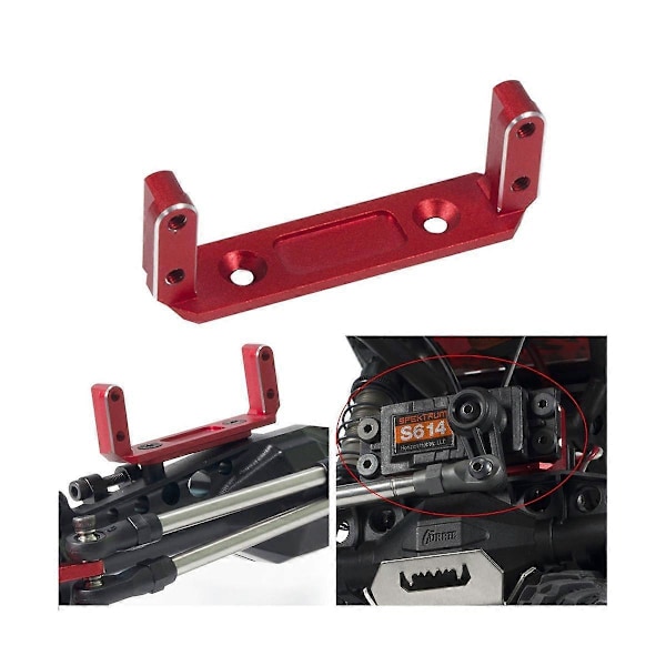 CNC-metalli Servo-kiinnike 1/10 RC-kiipeilyautolle Axial Carpa UTB10 Vanquish F9 SCX10 III Portaaliakselille U