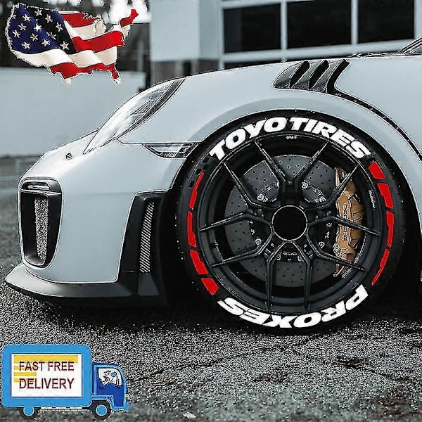 4 Sarjaa Toyo Tires Proxes Renkaiden Kirjainteippejä 1.2' Sopii 15'-22' Vanteille