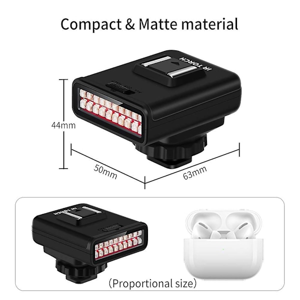 IR-lys USB-genopladelig infrarød nattesyn infrarød belysning udskiftning til DSLR-kamera Ph