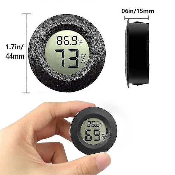 2 st mini hygrometer termometer digital LCD-display inomhus/utomhus hygrometer temperatur