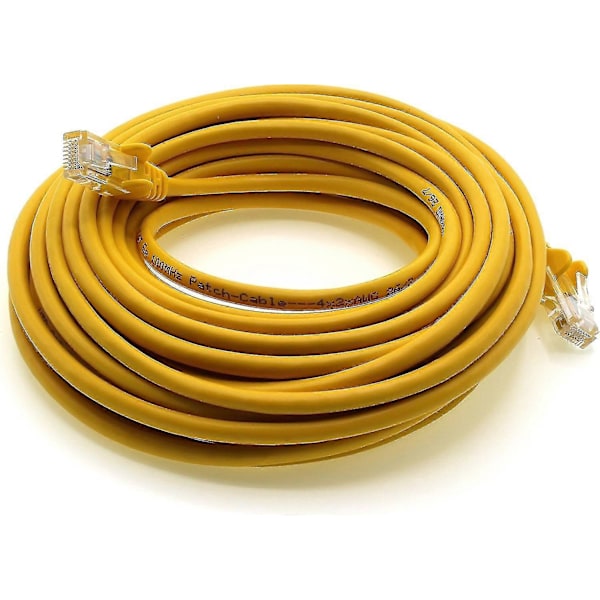 1attack Cat6 Ethernet Patch Lan-kabel RJ45-kontakt Gigabit Cat 6 Patchkabel Gult - 10 stycken - 0,5m