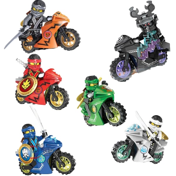 Phantom Ninja Whirlwind Motorcykel Byggeklodser Mand Lille Partikel Samlet