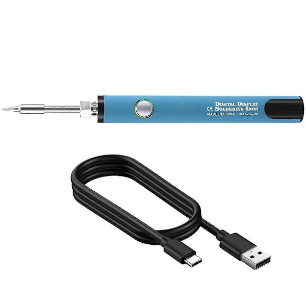 510 Gevind Mini Loddekolbesæt 3-Gear Justerbar Spænding med Loddekolbespids 650mAh USB Genopladelig