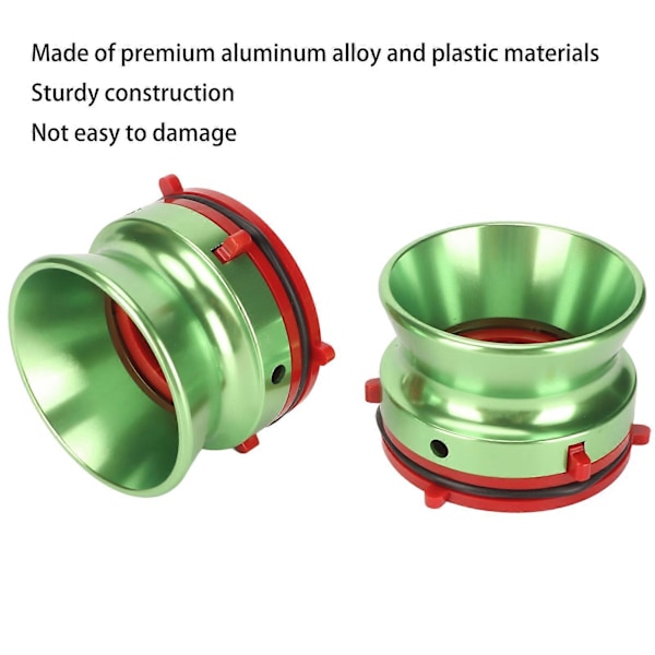 1 Par NAB Nav Adaptrar Professionella Polerade Aluminium Spolar till Spolband Öppnare för Studer ReVox för Akai för Teac Grön