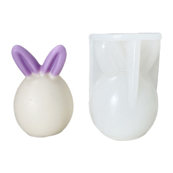 Easter Rabbit Silica Gel Mold 3D Easter Rabbit Ljusform