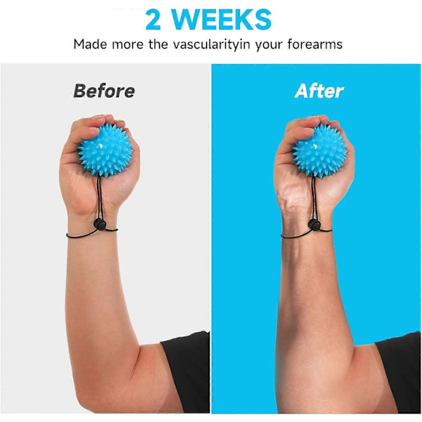 Hand Grip Exerciser Balls - 2 st Handbollar för Träning och Fysioterapi - Justerbar Handledsrem Stressboll Lindra Handleds- & Tumsmärta för