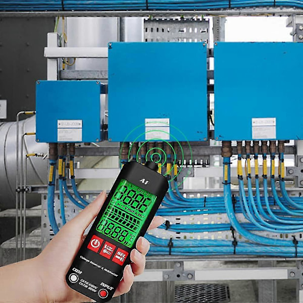 A1 Fuldautomatisk Anti-Burn Intelligent Digital Multimeter, Auto Registrerer Nul- og Strømførende Ledninger Tester Berøringsfri Spændingstester, Måler Præcist