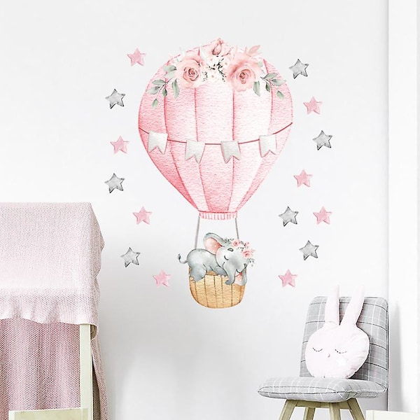 Vannfarge Rosa Håndballong Veggklistremerke Baby Barnehage Dekal Barnerom Innredning, 1sett-30*90CM