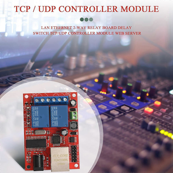 LAN Ethernet 2-veis Reléstyre med forsinkelsessbryter TCP/UDP Kontrollermodul WEB-server