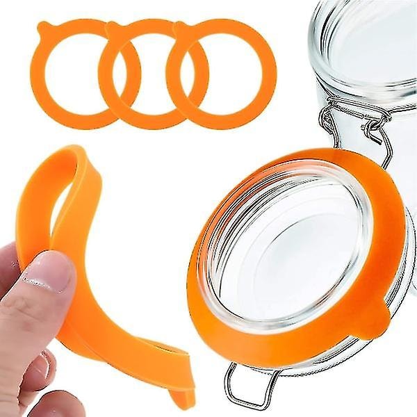 Erstatningspakninger i gummi for glasskrukker, lufttette tetningsringer for oppbevaringskrukker, gjenbrukbar silikon, lekkasjesikker