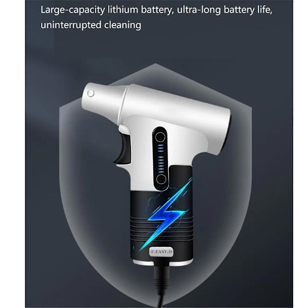 Bilsugdammsugare Mini PC Luftblåsare Rengöring Multifunktionell Borste Turbo Fläkt Laddningsbar Damm Barb