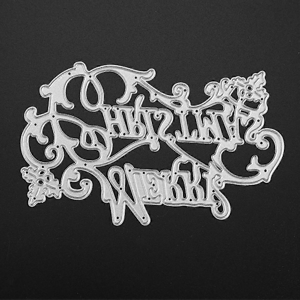 1 st. Nytt kolstål DIY Pappers-klippt Kort Skär Die Prägling Hantverk God Jul (094)