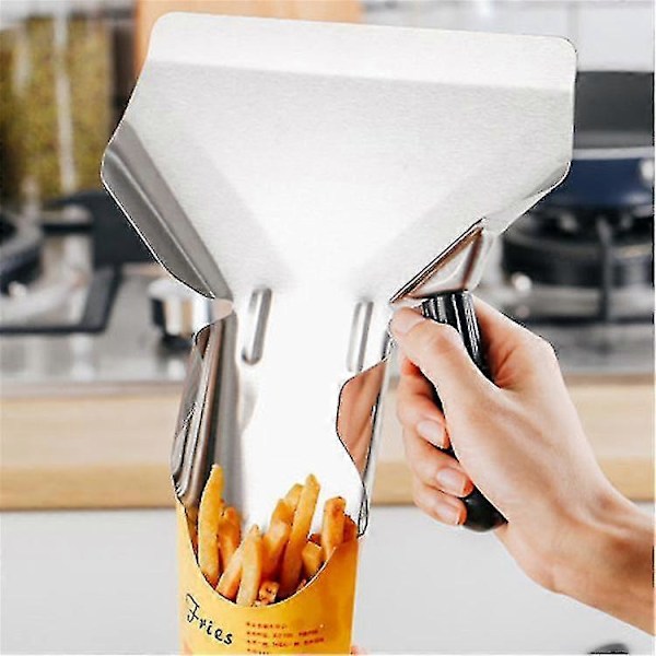 Tyk Spatel til Pommes Frites, Rustfrit Stål Popcorn Spatel, Madpakning Spatel