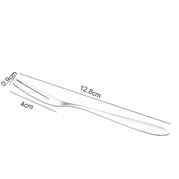 12 stk Dessertgafler, 5,1 tommer Rustfritt Stål Mini Salat Fruktgaffel Smaksgafler Gaffel