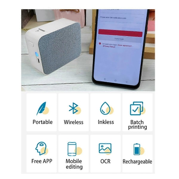P15 Termisk Printer Bluetooth Stregkode Label Maker til Kontor Kommerciel Lomme Mini DIY Bluetooth Printer