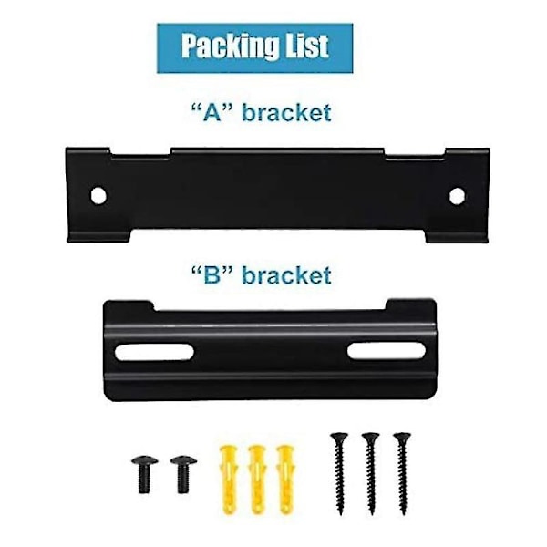 -120 Vægmounted Beslagssæt til Solo 5 Soundbar, til Cinemate120, med Skruer og Vægankre, Sort